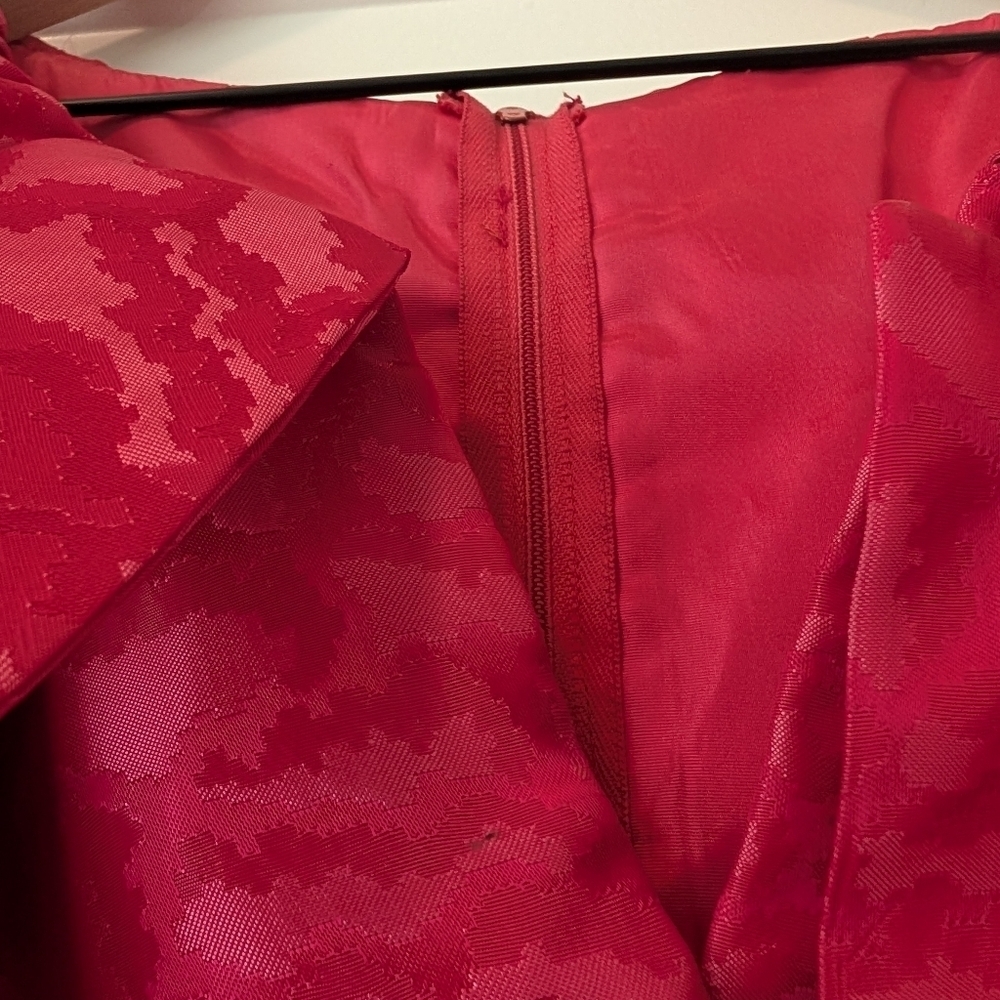 1960s Vintage Mitzi Marlow Mrs. Maisel Dress and Coat Jacket Hot Pink Taffeta - Picture 10 of 10